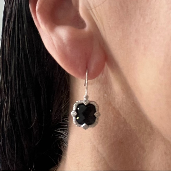 Jilco NIB onyx and sterling earrings - Picture 4 of 9